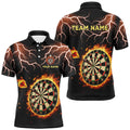 Personalized Fire Darts Board Thunder Lightning Men Quarter-Zip, Darts Team