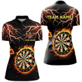 Personalized Fire Darts Board Thunder Lightning Men Quarter-Zip, Darts Team