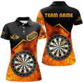 Personalized Darts Fire 3D Printed Men Darts Quarter-Zip Darts Board Attire