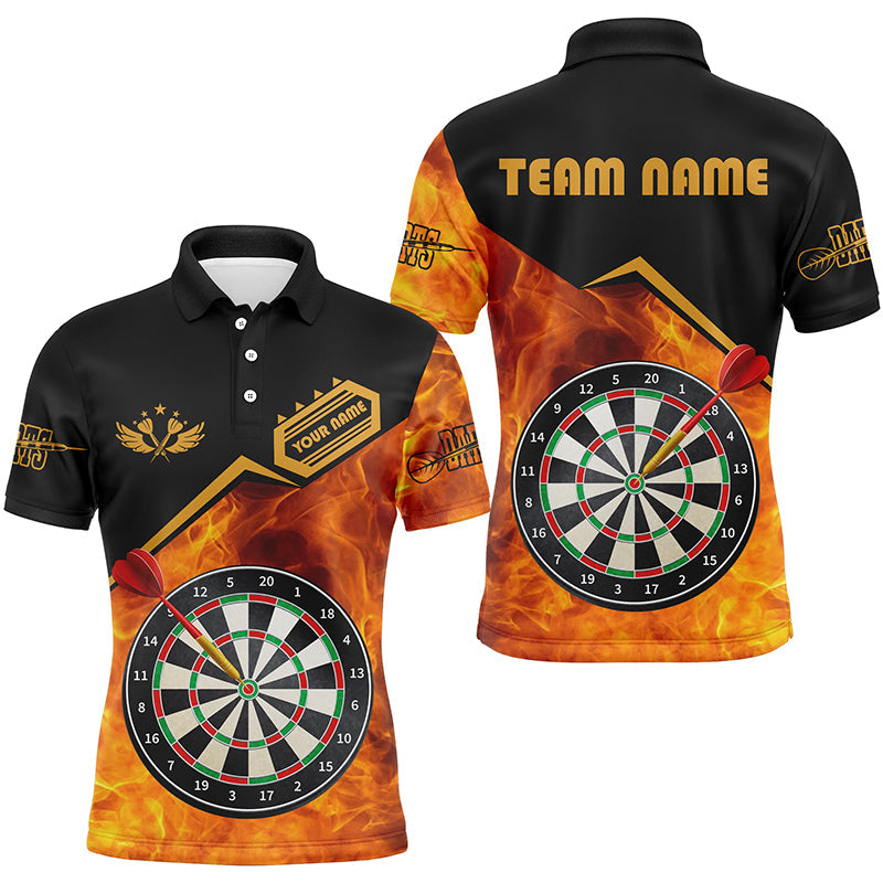 Personalized Darts Fire 3D Printed Men Darts Quarter-Zip Darts Board Attire