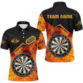 Personalized Darts Fire 3D Printed Men Darts Quarter-Zip Darts Board Attire