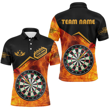 Personalized Darts Fire 3D Printed Men Darts Quarter-Zip Darts Board Attire