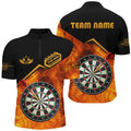 Personalized Darts Fire 3D Printed Men Darts Quarter-Zip Darts Board Attire