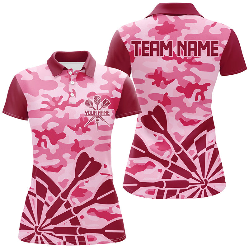 Pink Camo Darts and Quarter-Zip Custom Darts Uniform For Team
