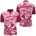 Pink Camo Darts and Quarter-Zip Custom Darts Uniform For Team