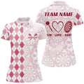 Aim Love Darts Custom Pink Argyle Men Darts and 1/4, Funny Darts Darts Team