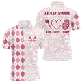 Aim Love Darts Custom Pink Argyle Men Darts and 1/4, Funny Darts Darts Team