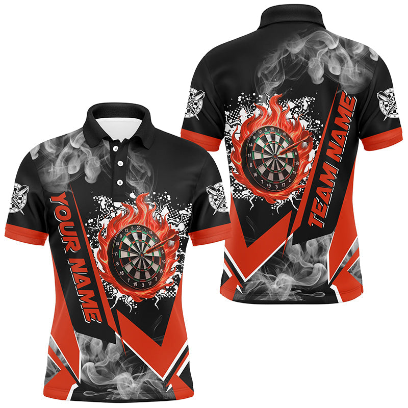 Personalized Dartboard Fire Flame Smoke Custom Dart, Darts Team | Red