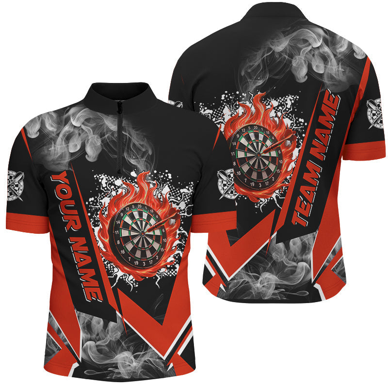 Personalized Dartboard Fire Flame Smoke Custom Dart, Darts Team | Red
