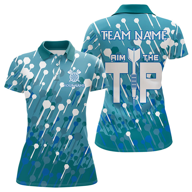 Aim The Tip Arrow Pattern Custom Dart, Funny Dart Team Dart | Blue