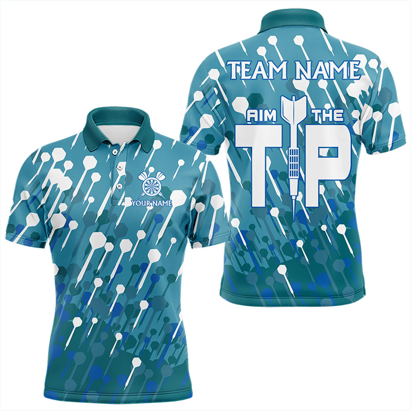 Aim The Tip Arrow Pattern Custom Dart, Funny Dart Team Dart | Blue