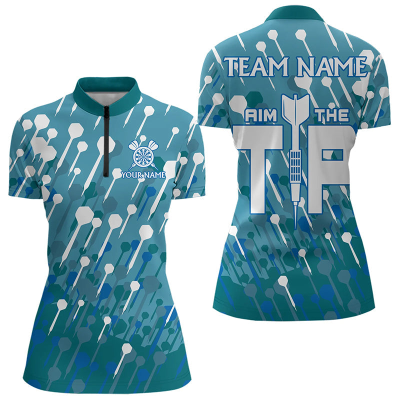 Aim The Tip Arrow Pattern Custom Dart, Funny Dart Team Dart | Blue