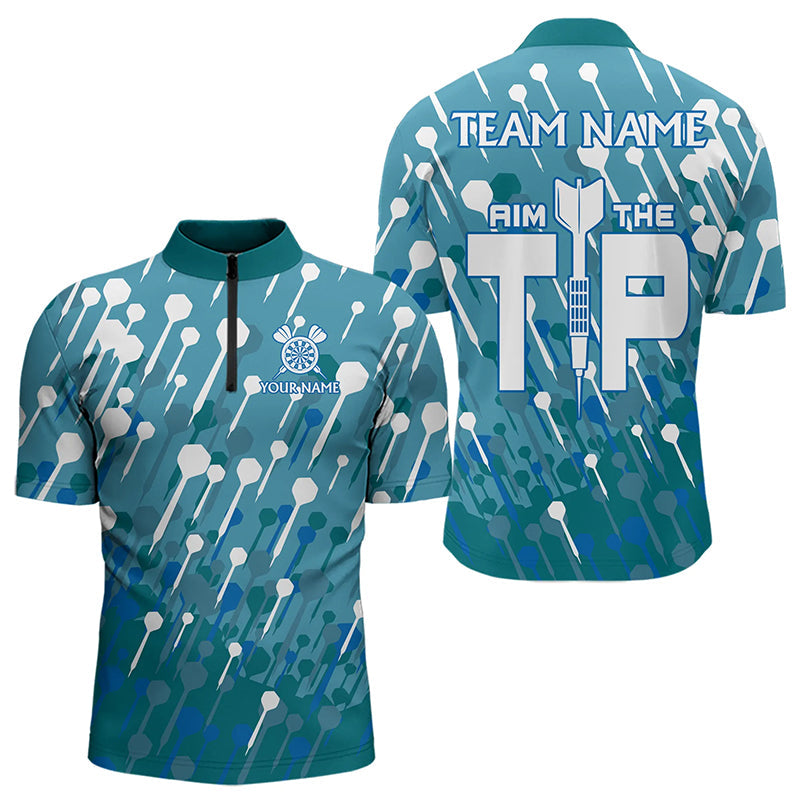 Aim The Tip Arrow Pattern Custom Dart, Funny Dart Team Dart | Blue