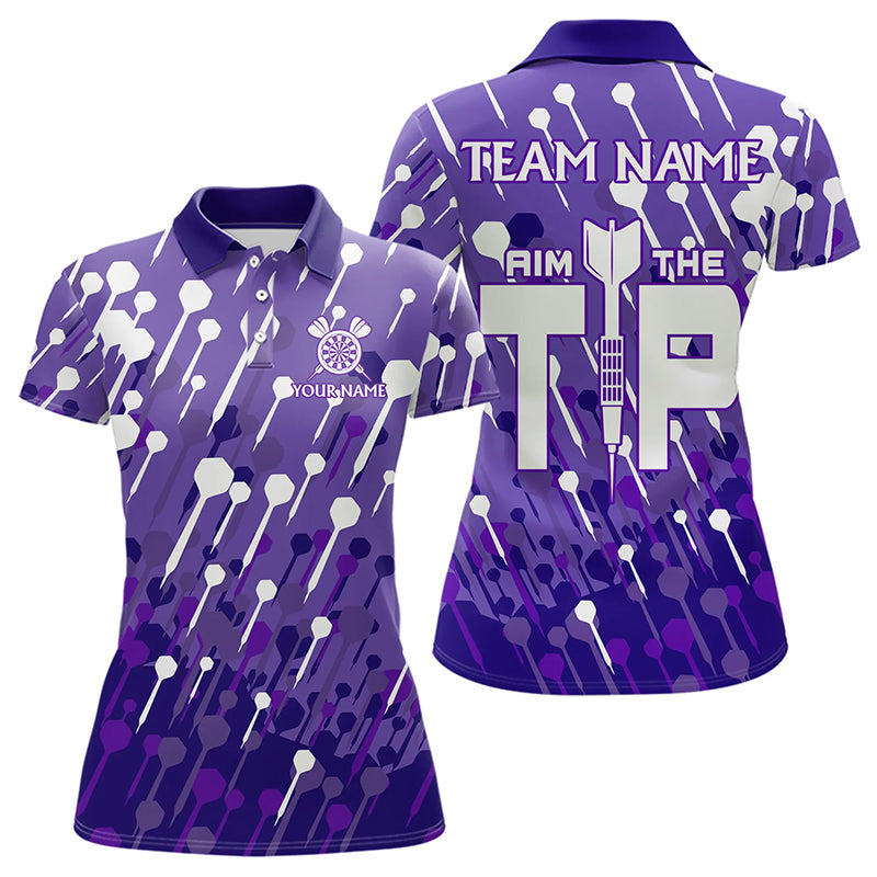 Aim The Tip Arrow Pattern Custom Dart, Funny Dart Team Dart | Purple