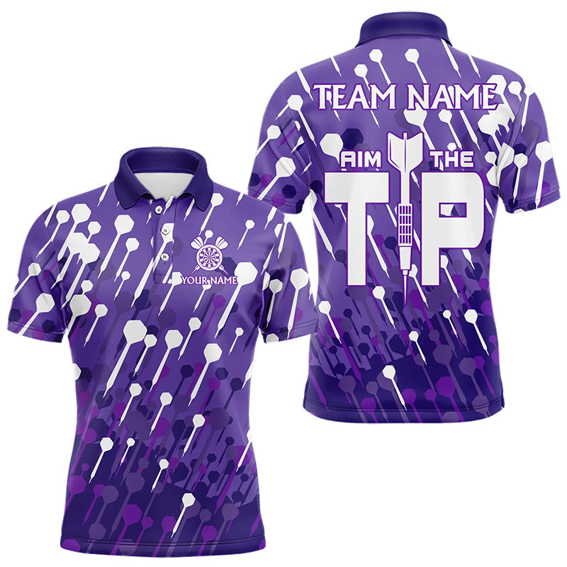 Aim The Tip Arrow Pattern Custom Dart, Funny Dart Team Dart | Purple