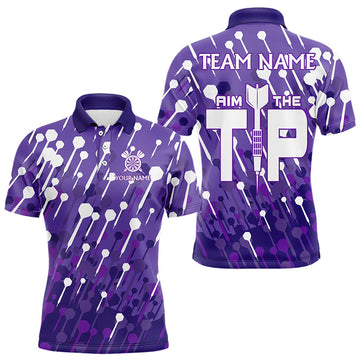 Aim The Tip Arrow Pattern Custom Dart, Funny Dart Team Dart | Purple