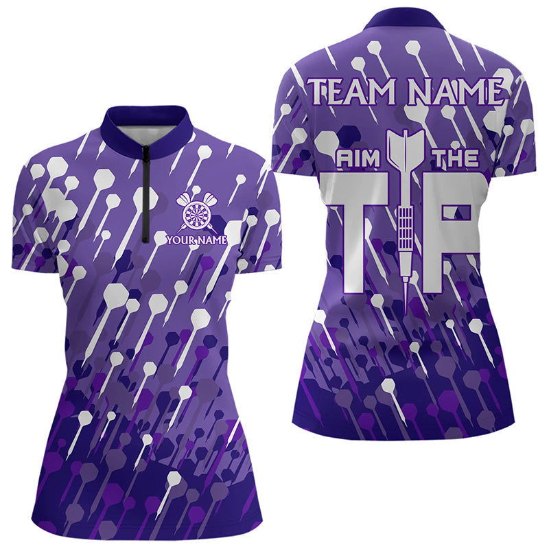 Aim The Tip Arrow Pattern Custom Dart, Funny Dart Team Dart | Purple