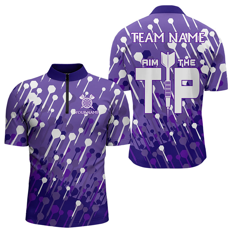 Aim The Tip Arrow Pattern Custom Dart, Funny Dart Team Dart | Purple