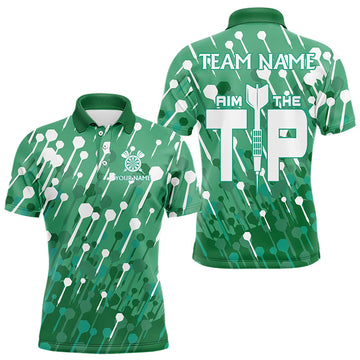 Aim The Tip Arrow Pattern Custom Dart, Funny Dart Team Dart | Green