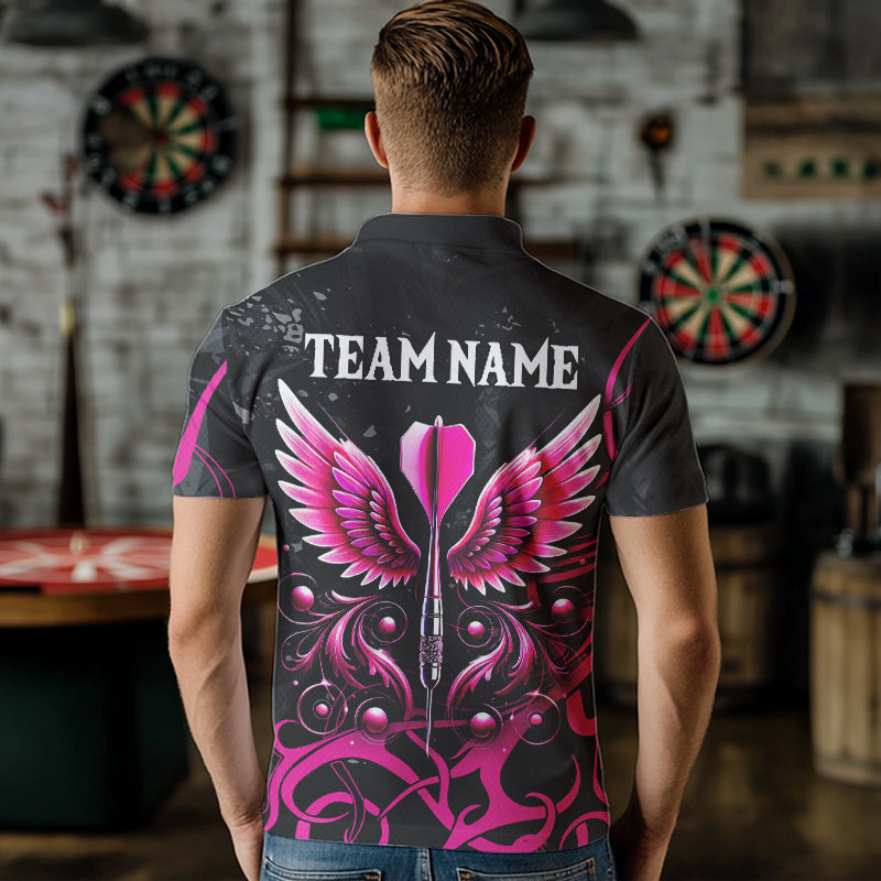 Personalized Pink Black Arrow Wings Dart Custom Dart
