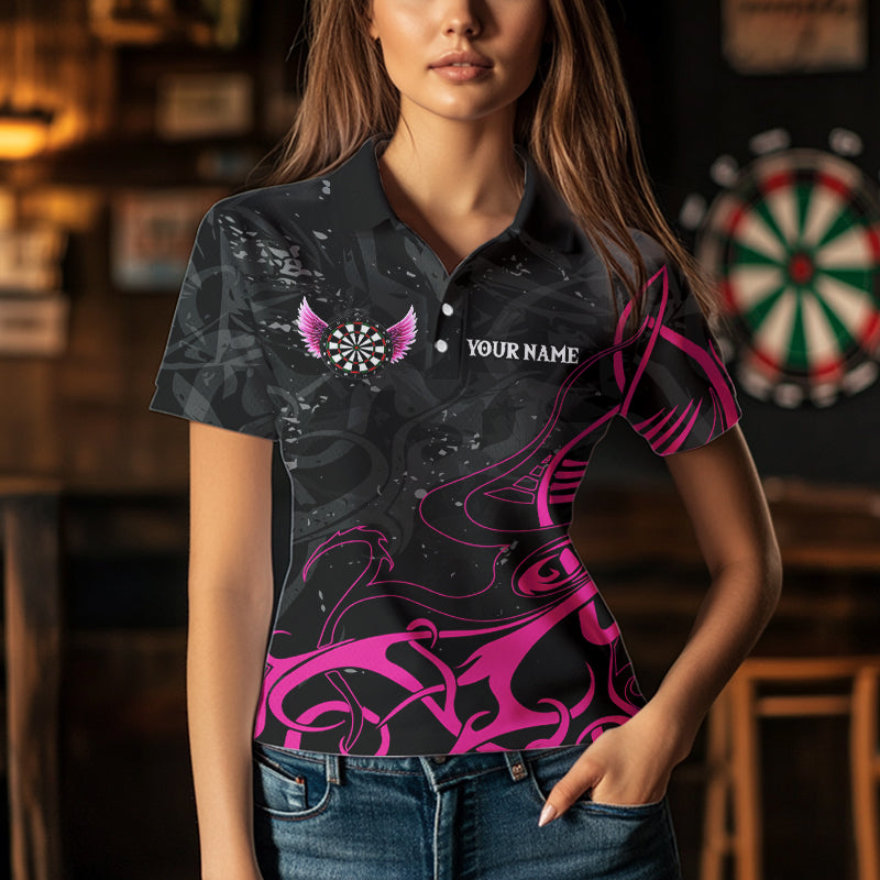 Personalized Pink Black Arrow Wings Dart Custom Dart