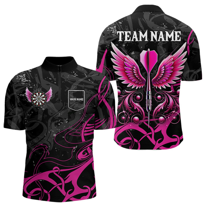 Personalized Pink Black Arrow Wings Dart Custom Dart