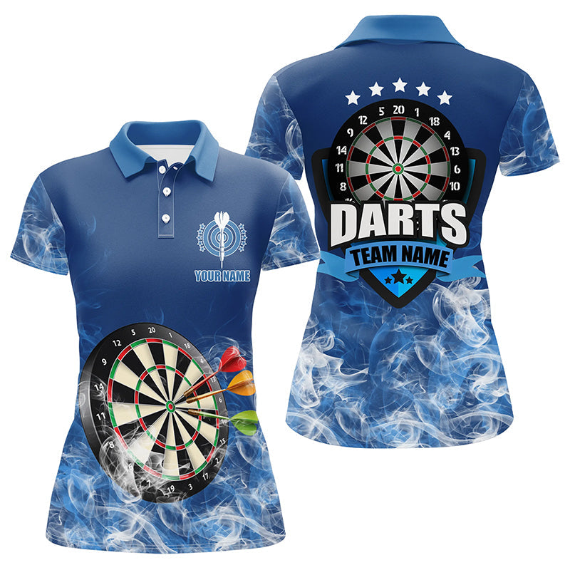 Personalized Blue 3D Dartboard Smoke Darts Custom Team Name Darts