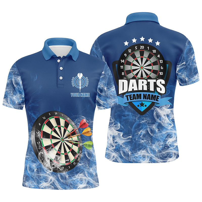 Personalized Blue 3D Dartboard Smoke Darts Custom Team Name Darts