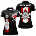 Personalized Retro Canada Flag Darts Men Quarter-Zip Custom Patriotic Darts