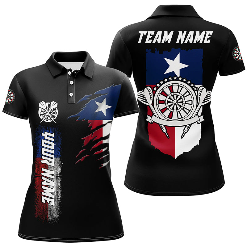 Personalized Retro Texas Flag Darts Men Quarter-Zip Custom Patriotic Darts