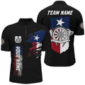 Personalized Retro Texas Flag Darts Men Quarter-Zip Custom Patriotic Darts