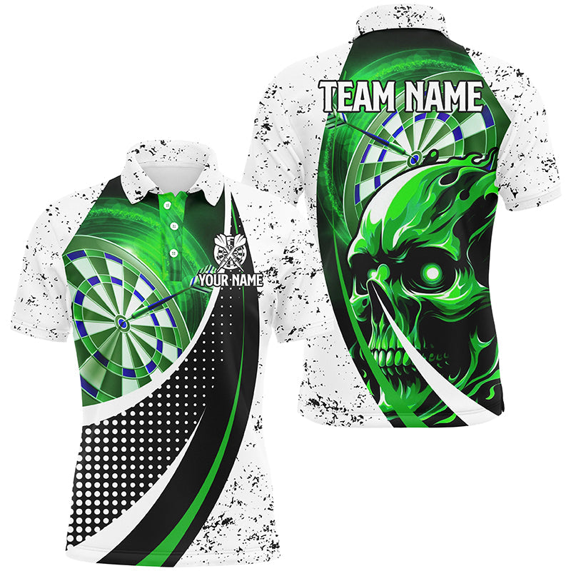 Customized Grunge Green Dartboard 3D Printed Skull Darts, Team League Darts