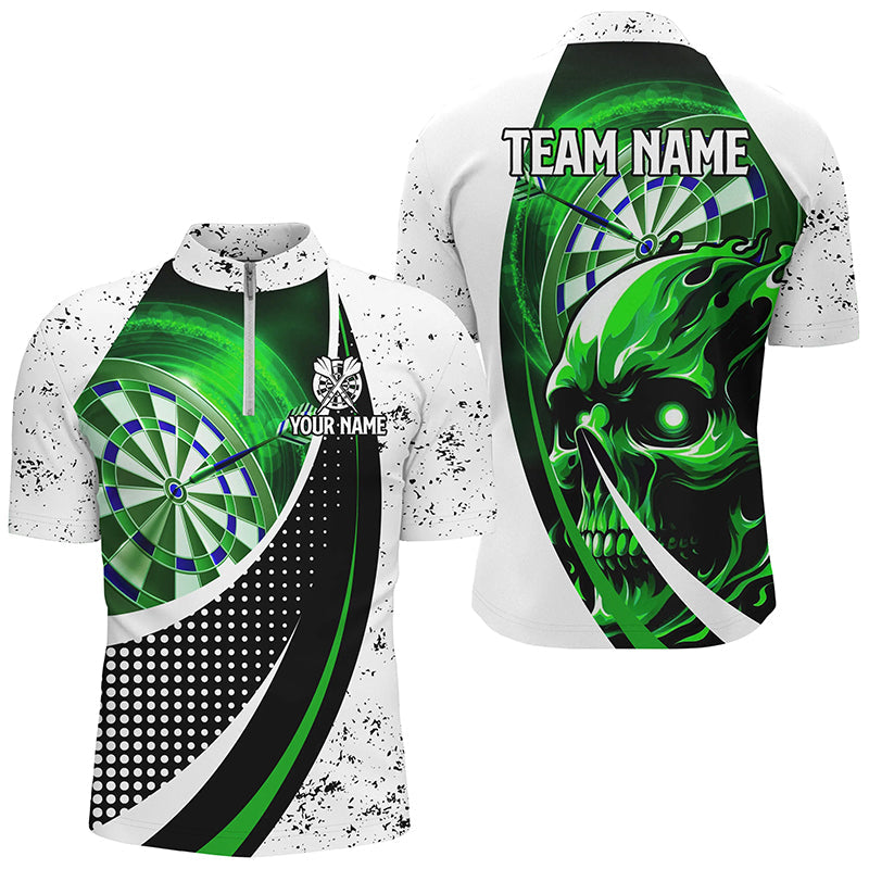 Customized Grunge Green Dartboard 3D Printed Skull Darts, Team League Darts