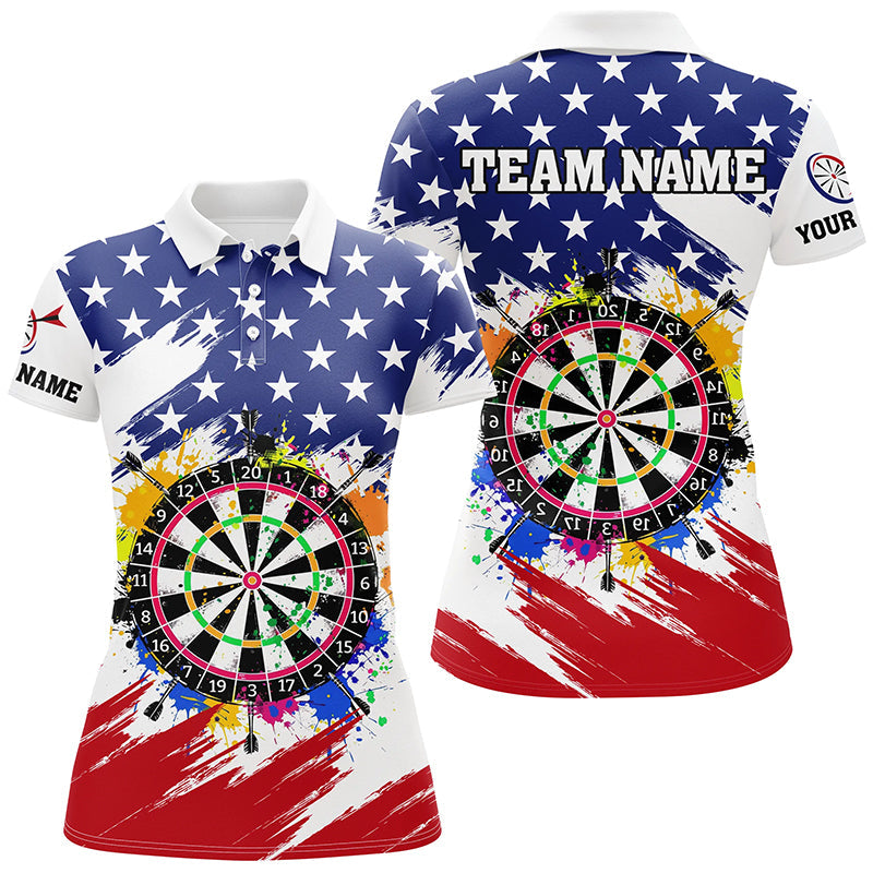 Colorful Dartboard American Flag Custom Patriotic Darts, Darts Team |White