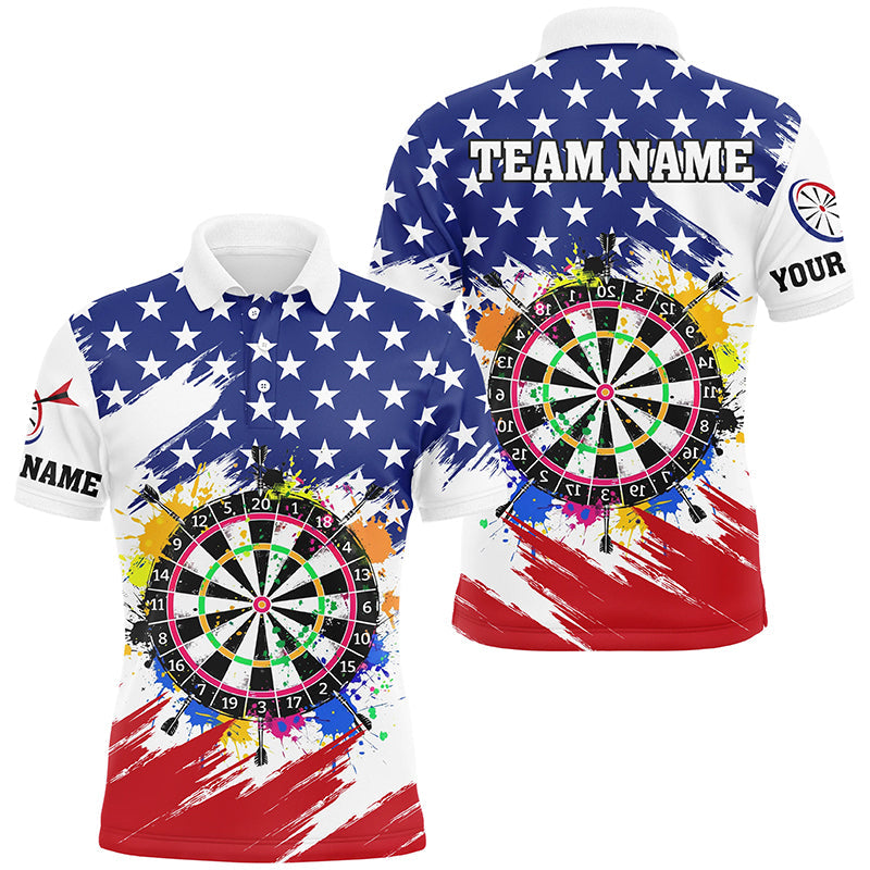 Colorful Dartboard American Flag Custom Patriotic Darts, Darts Team |White