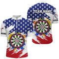 Colorful Dartboard American Flag Custom Patriotic Darts, Darts Team |White