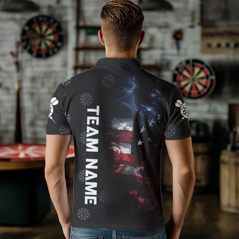 Smoke American Flag Darts, Quarter-Zip Custom Patriotic Dart Dart