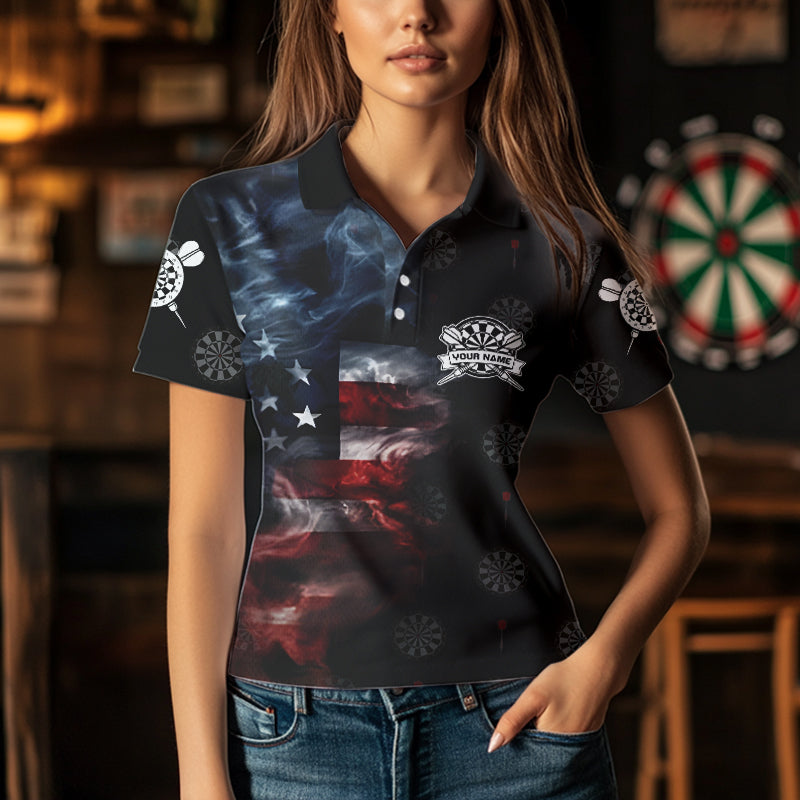 Smoke American Flag Darts, Quarter-Zip Custom Patriotic Dart Dart