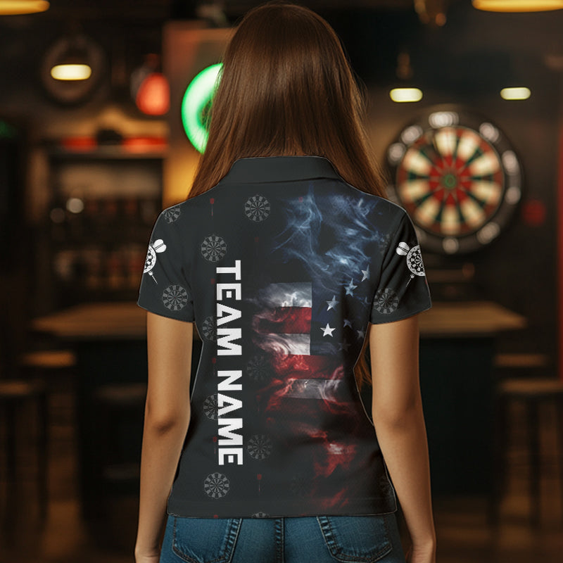 Smoke American Flag Darts, Quarter-Zip Custom Patriotic Dart Dart