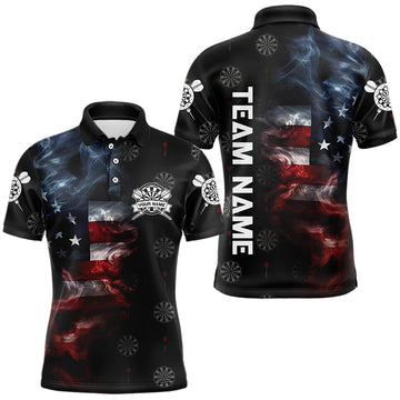 Smoke American Flag Darts, Quarter-Zip Custom Patriotic Dart Dart