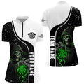 Personalized Dart Skull Grunge Men Dart Quarter-Zip Custom Darts Team