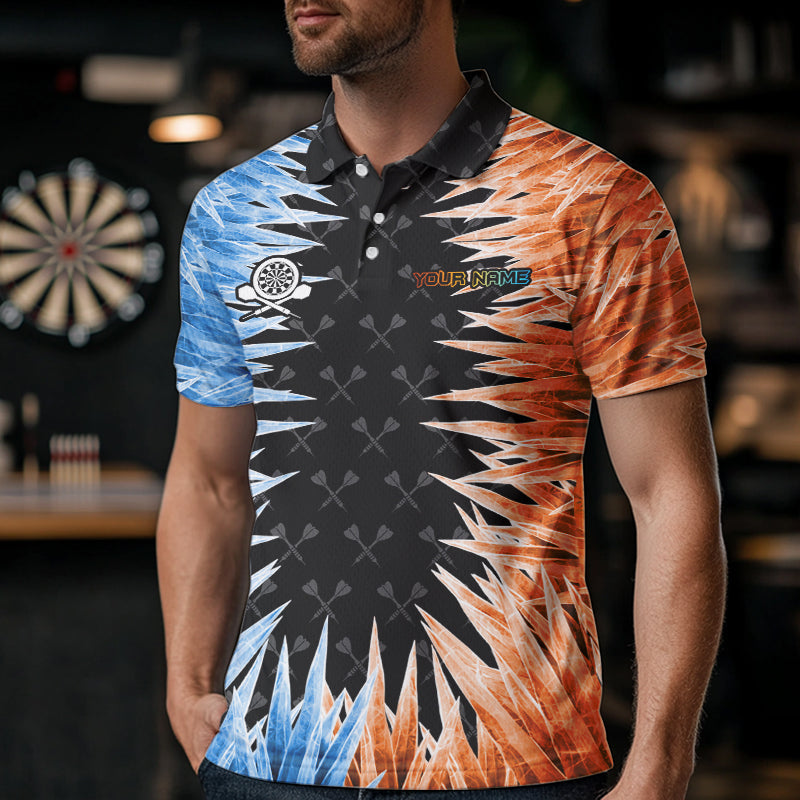 Personalized Orange And Blue Dartboard Icy Men Dart Custom Dart and