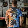 Personalized Orange And Blue Dartboard Icy Men Dart Custom Dart and
