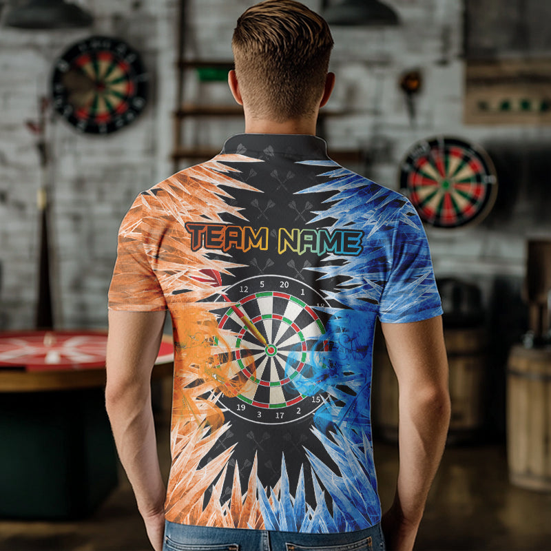 Personalized Orange And Blue Dartboard Icy Men Dart Custom Dart and