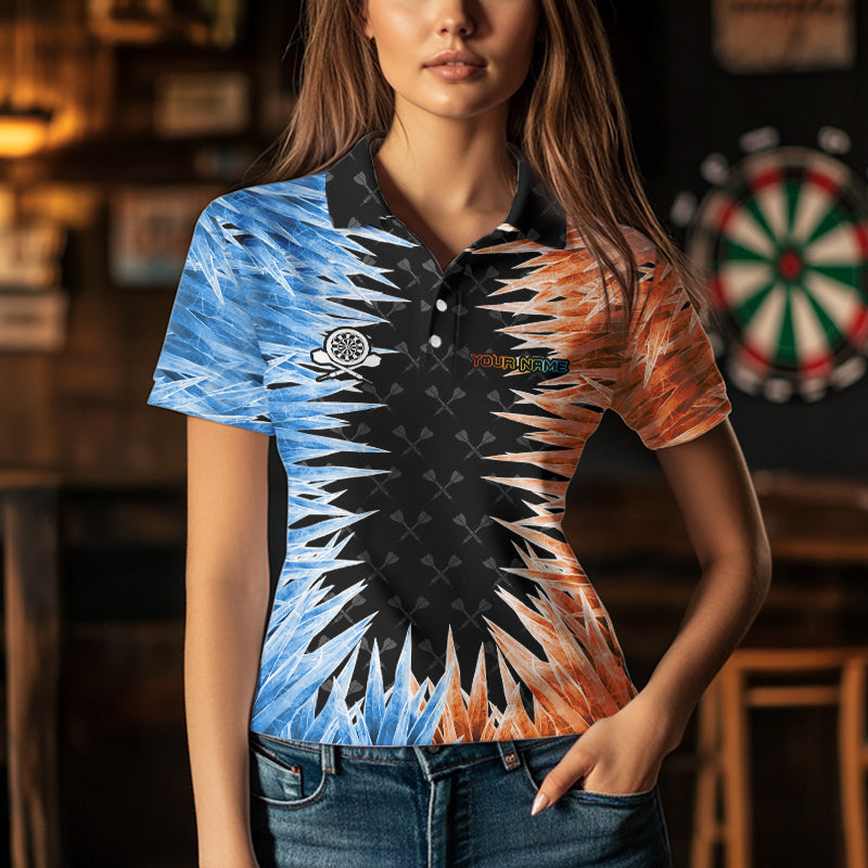 Personalized Orange And Blue Dartboard Icy Men Dart Custom Dart and