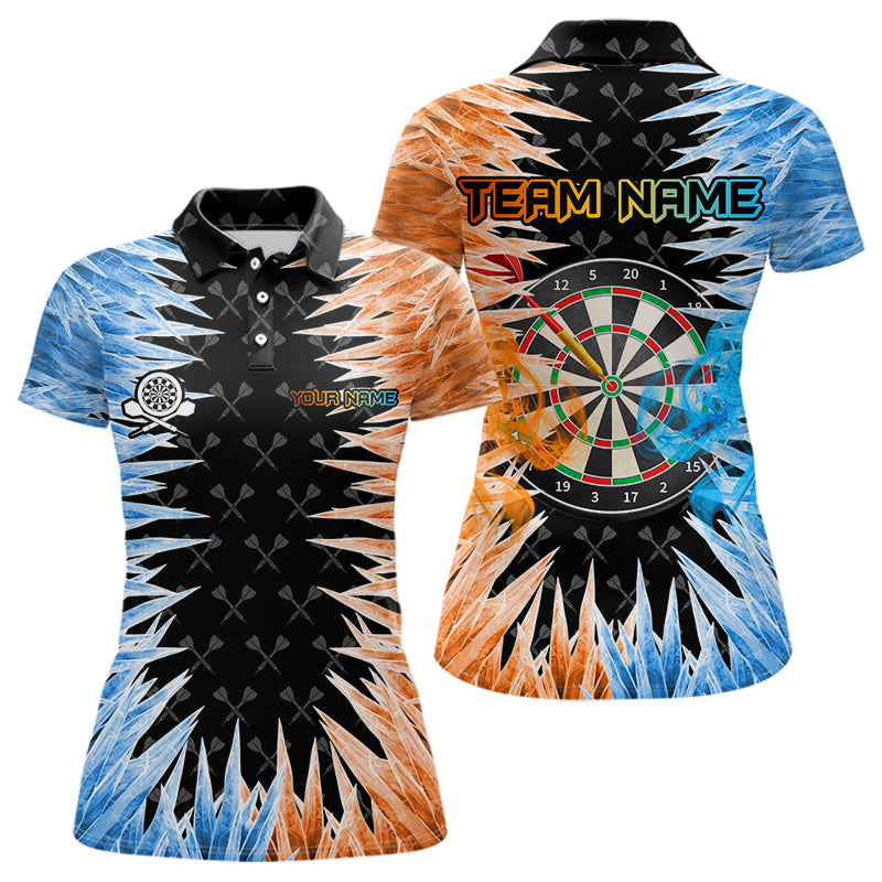 Personalized Orange And Blue Dartboard Icy Men Dart Custom Dart and
