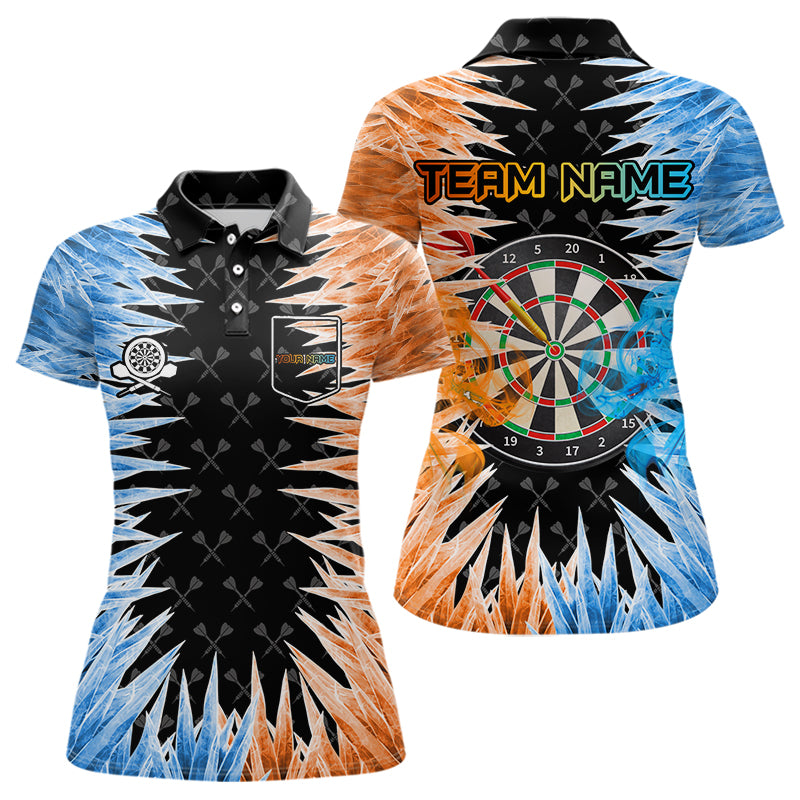 Personalized Orange And Blue Dartboard Icy Men Dart Custom Dart and