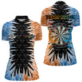 Personalized Orange And Blue Dartboard Icy Men Dart Custom Dart and