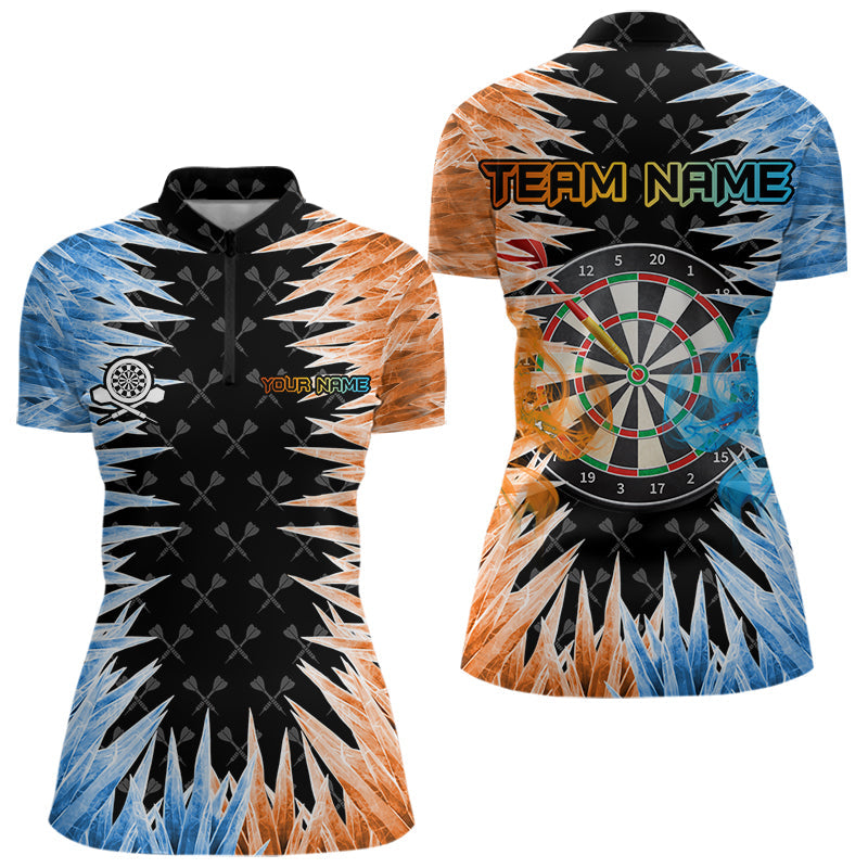 Personalized Orange And Blue Dartboard Icy Men Dart Custom Dart and