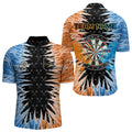 Personalized Orange And Blue Dartboard Icy Men Dart Custom Dart and